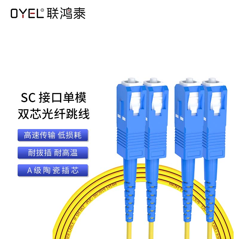 SC 接口单模双芯光纤跳线 